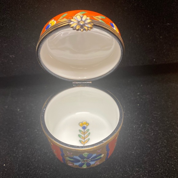 VTG Limoges France Peint Main Trinket Box - Picture 5 of 7